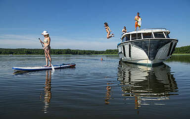 Zeit auf dem Hausboot