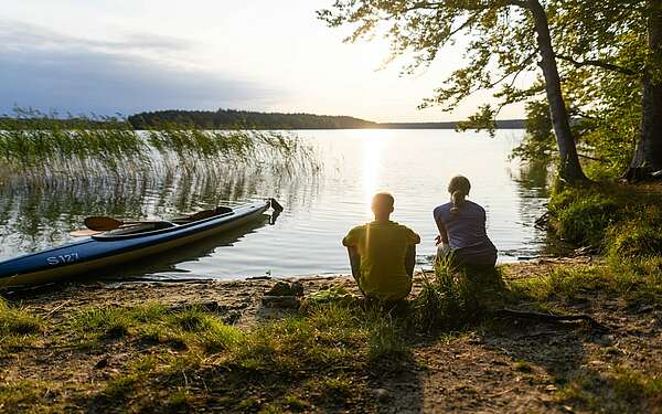 Sonnenuntergang am Stechlinsee