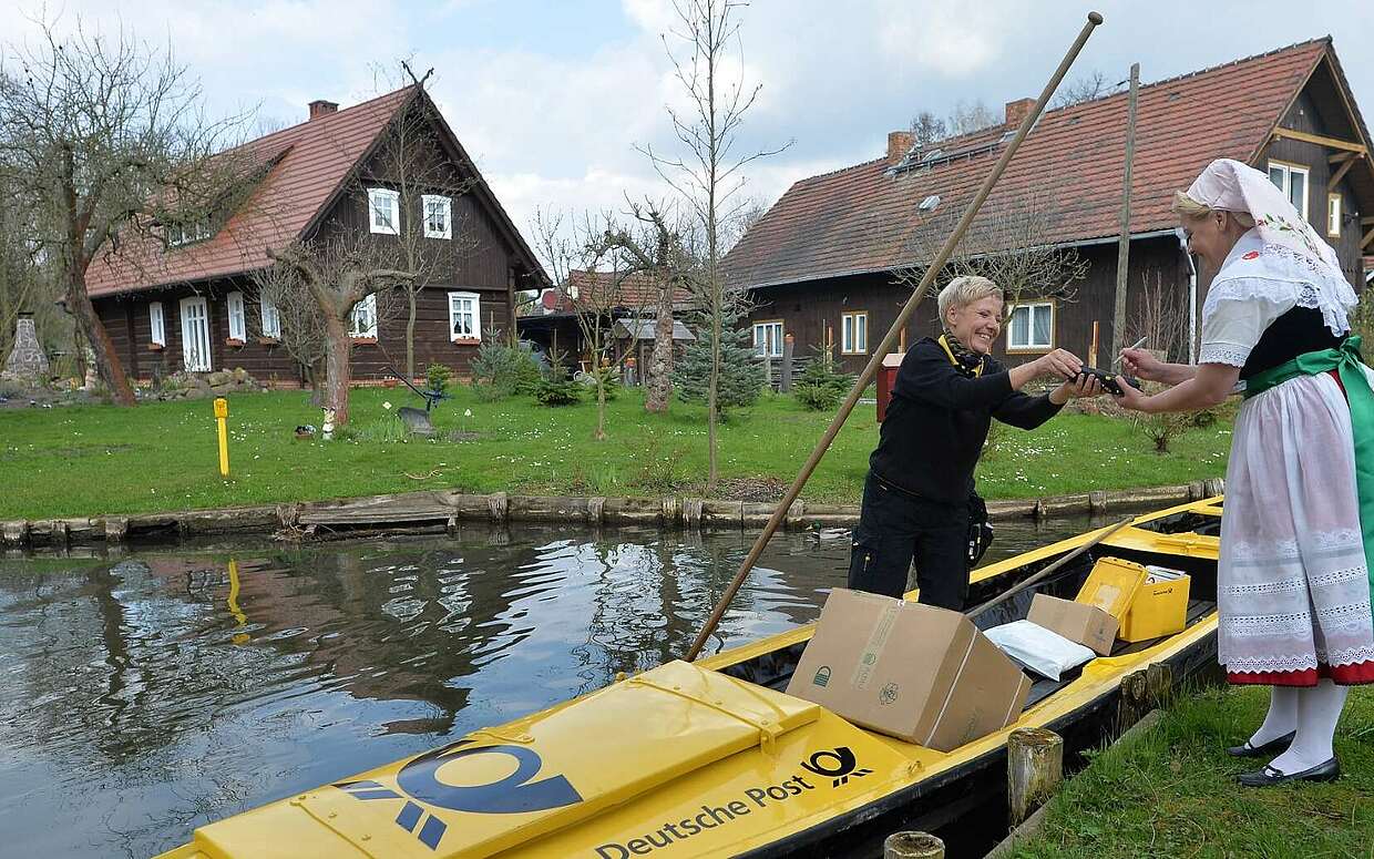 Postzustellung per Spreewaldkahn