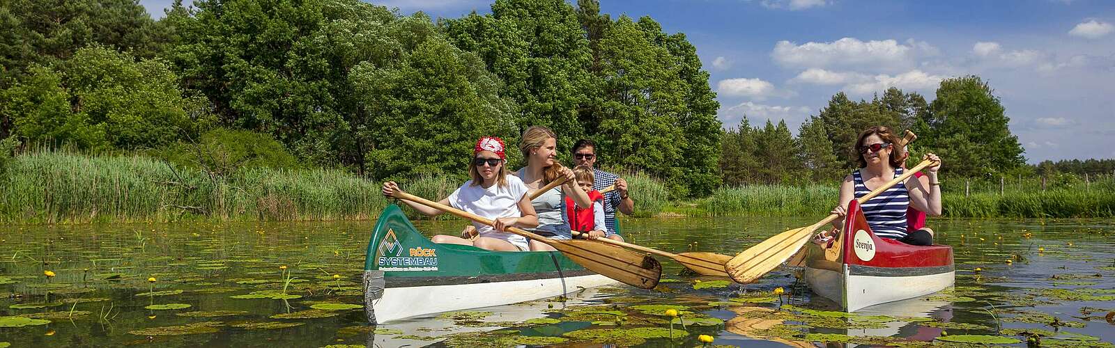 Kanuwanderer auf der Kleinen Elster,
        
    

        Foto: Landkreis Elbe-Elster/Andreas Franke