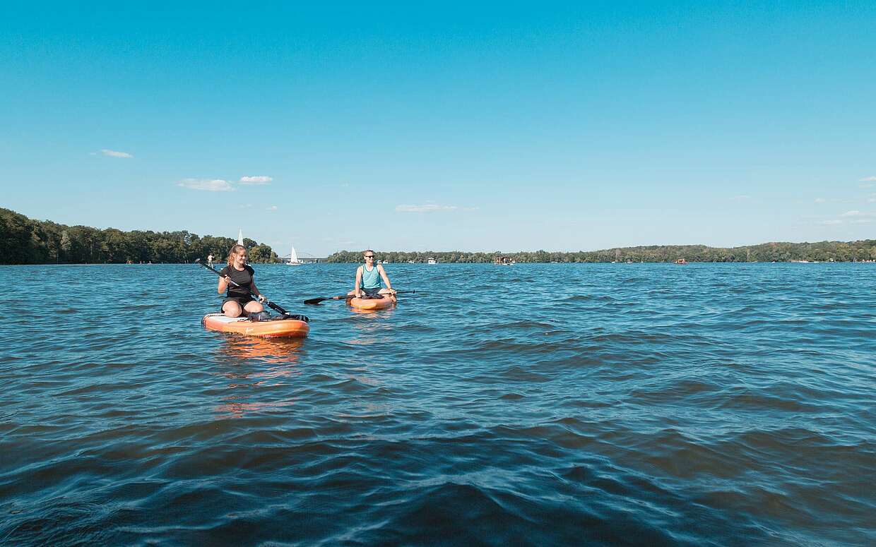 Paddel-Pause auf dem Templiner See