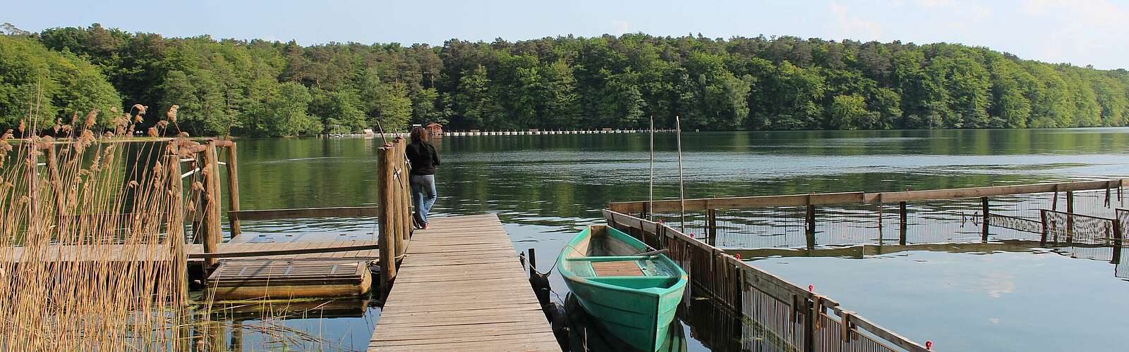 Steg am Großen Stechlinsee,
        
    

        Foto: Tourismusverband Ruppiner Seenland e.V./Peter Krause