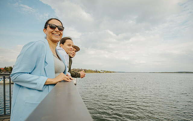 Familie am Senftenberger See