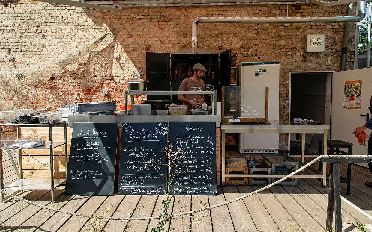 Die Fischräucherei "Glut & Späne" in Gerswalde. 