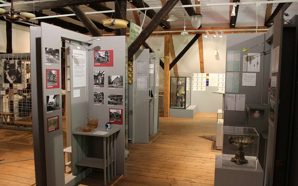 Auch Wissenswertes über die Entstehungsgeschichte der Glashütte bei Baruth können Besucher der Ausstellung hier erfahren.