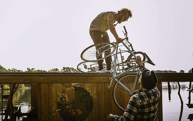 Fahrradmitnahme auf dem Floßdach