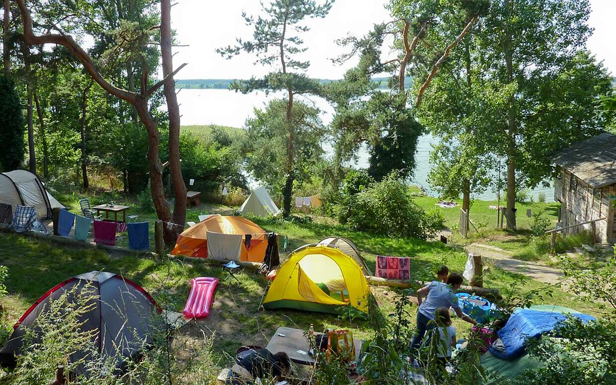 Vögelgezwitscher als Weckruf: Camping mitten in der Natur.