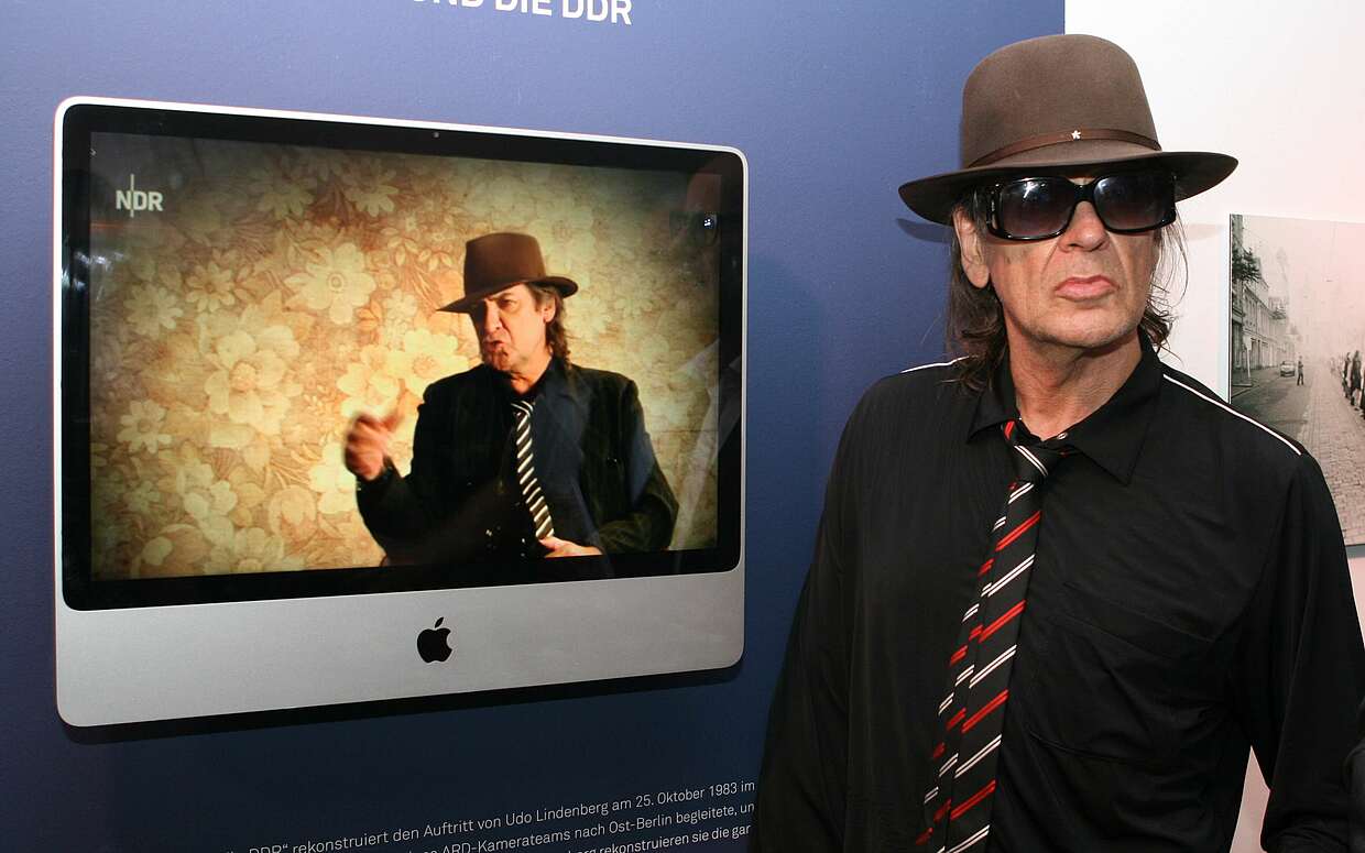 Udo Lindenberg bei der Eröffnung seiner Ausstellung