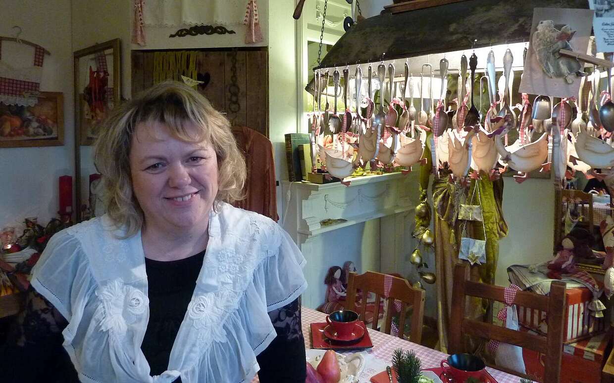 Marina Wesche im Café des alten Waschhaues