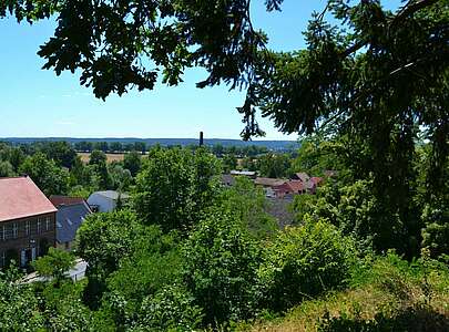 Aussicht an der Grabstätte von Fontanes Vater in Neutornow