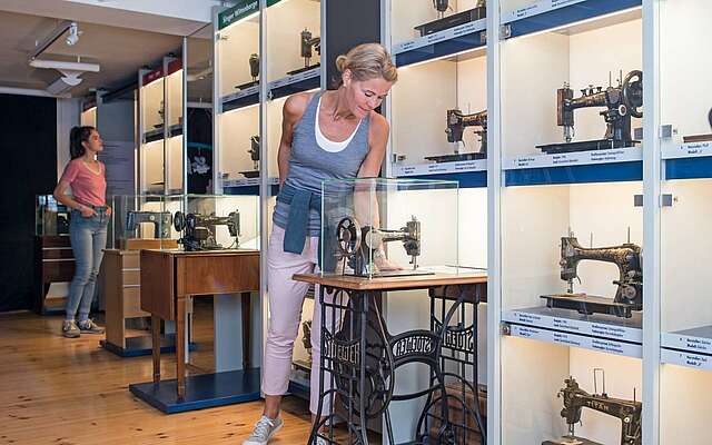 historische Nähmaschinen im Stadtmuseum Wittenberge