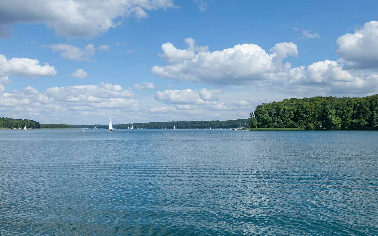 Segelboote auf dem Werbelinsee