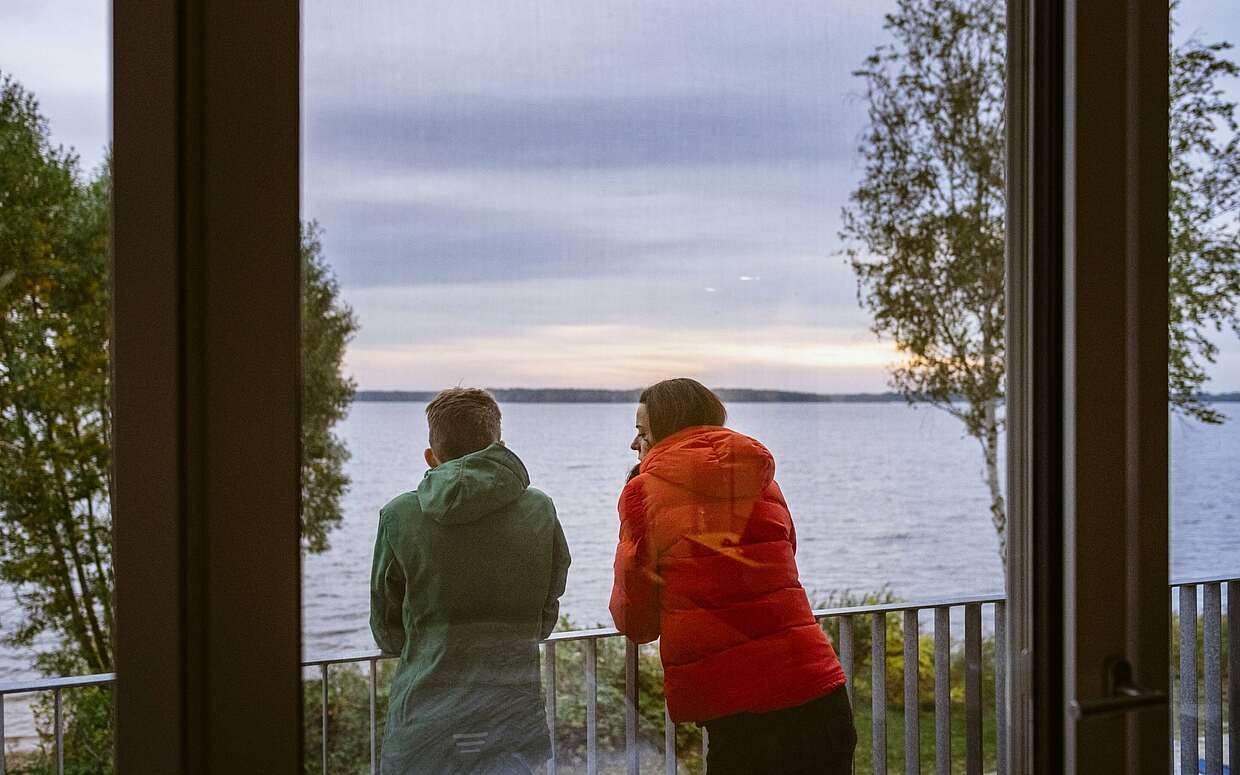 Ausblick vom Balkon im Strandhotel Senftenberger See