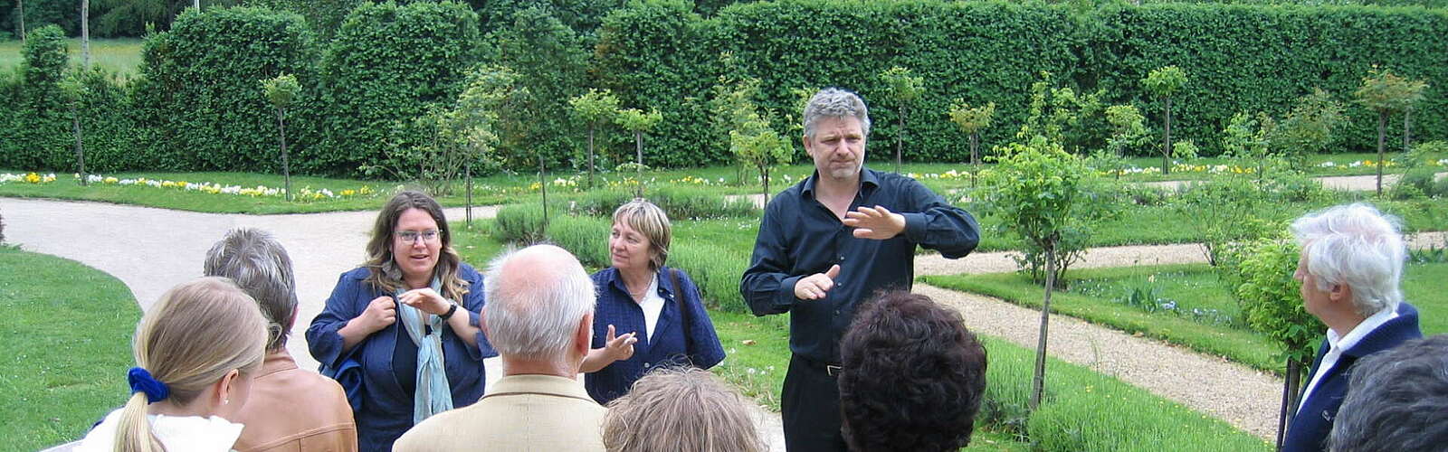 Führung im Park Charlottenhof in deutscher Gebärdensprache,
        
    

        Foto: TMB-Fotoarchiv/Kerstin Lehmann