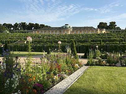 Blick auf Schloss Sanssouci