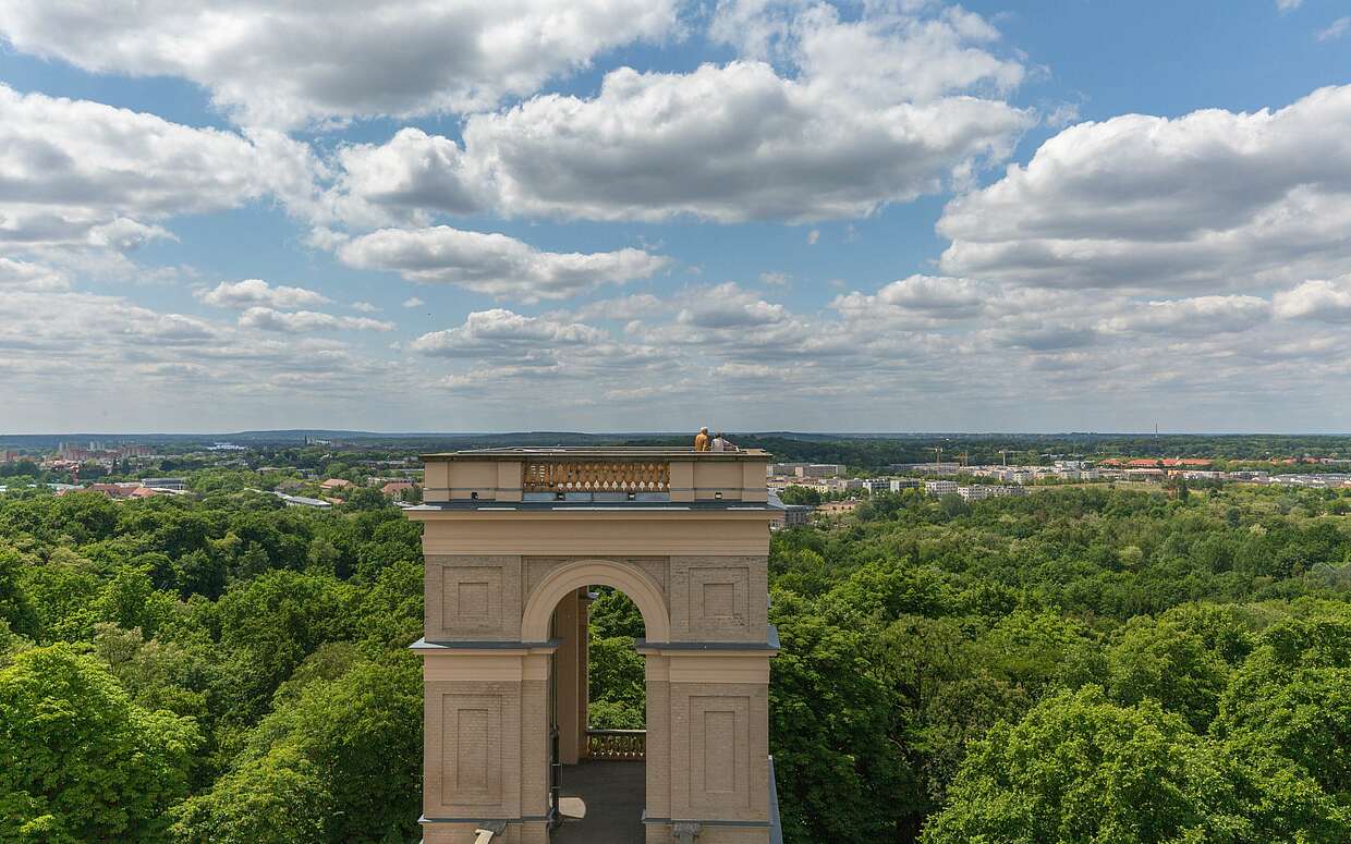 Potsdams schönste Aussicht können Besucher vom Belvedere auf dem Pfingstberg genießen.