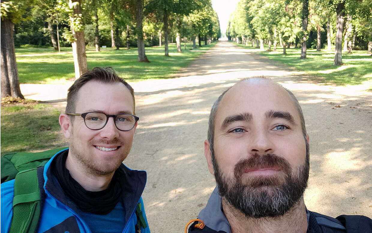 Tim Frohwein und Andreas Munziger im Park Sanssouci
