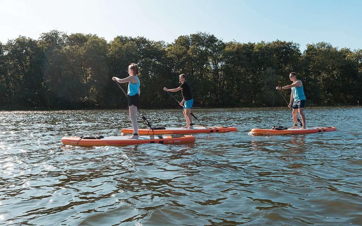 Stand Up Paddling auf dem Templiner See