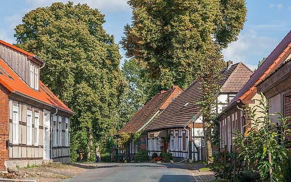 Blick in das Dörfchen Breetz