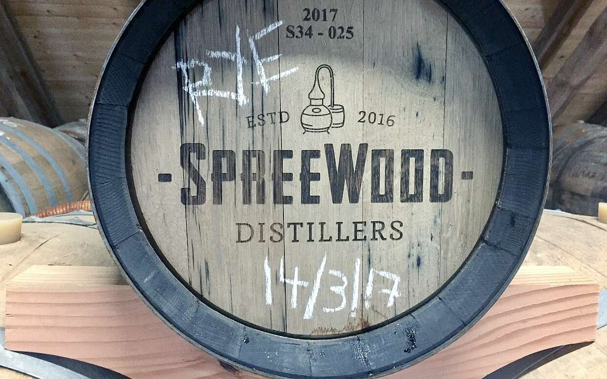Whiskeyfass der Spreewood Distillers