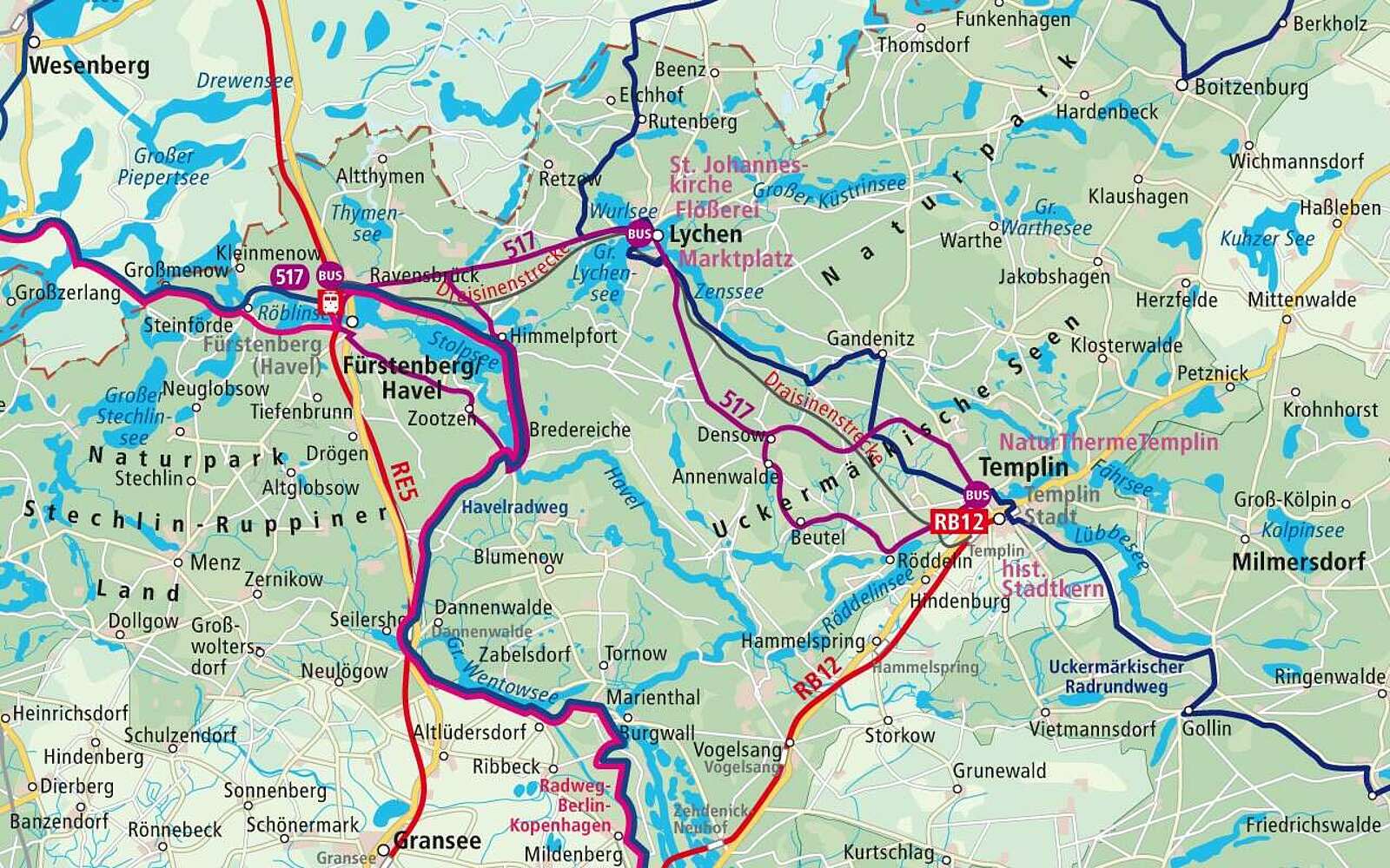 Anreise DB Regio Uckermärkische Seen  