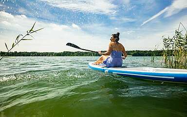 Stand Up Paddling auf dem Lübbesee