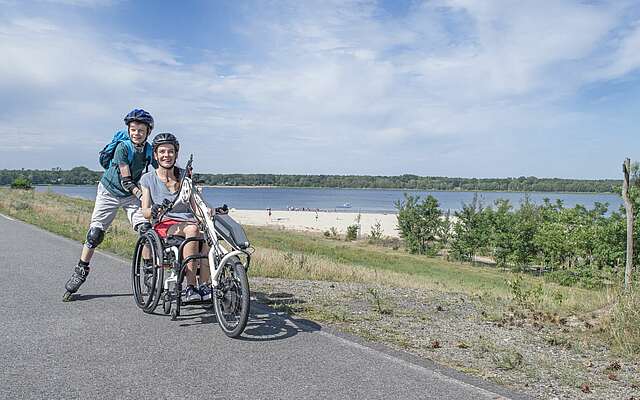 Radfahren am Senftenberger See