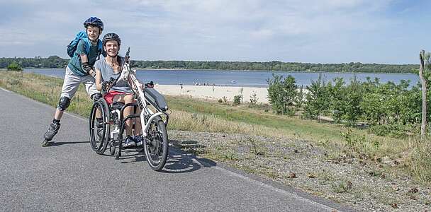 Radfahren am Senftenberger See