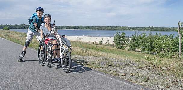 Radfahren am Senftenberger See