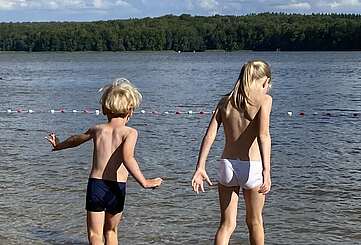 Swimming fun in lakes