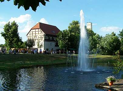 Kornspeicher Straupitz mit Hafen