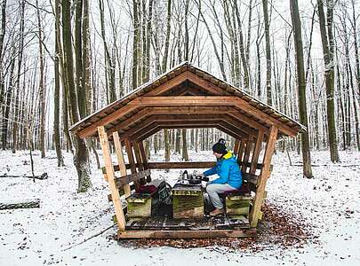 Winterliches Picknick in den Rauener Bergen