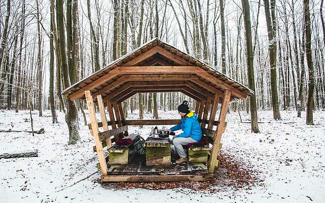 Winterliches Picknick in den Rauener Bergen