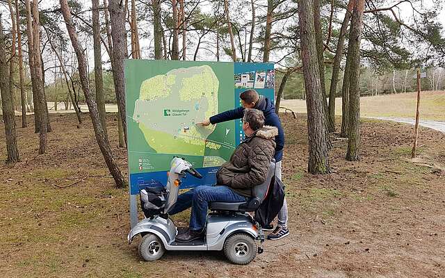 Lageplan im Wildgehege Glauer Tal