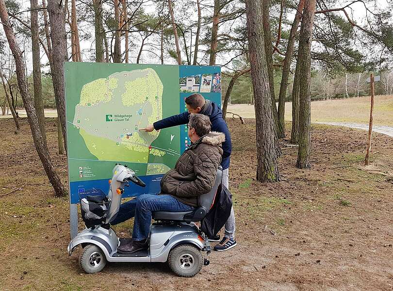 Lageplan im Wildgehege Glauer Tal