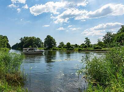 Boot auf dem Finowkanal in Liebenwalde