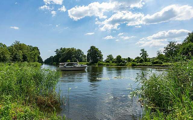 Boot auf dem Finowkanal in Liebenwalde