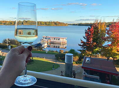 Blick vom Hotelbalkon