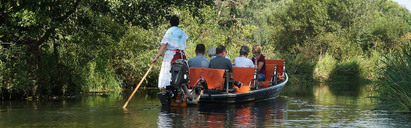 Kahnfahrt im Spreewald Schlepzig Hauptspree,
        
    

        Foto: TMB/Jan Hoffmann