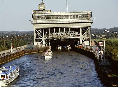 Oder-Havel-Kanal mit Schiffshebewerk