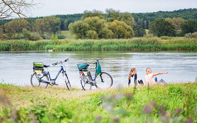 Radpause an der Oder