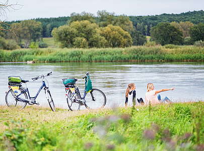 Radpause an der Oder