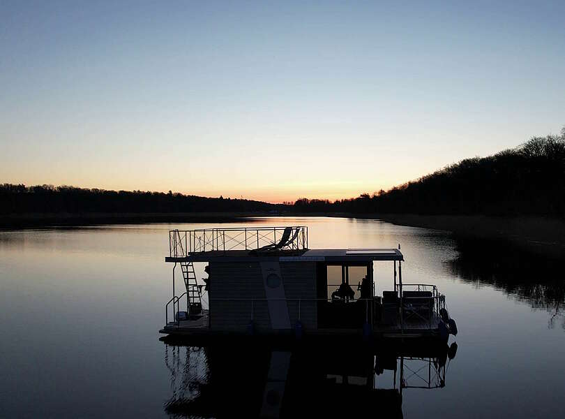 Abendstimmung auf dem Hausboot