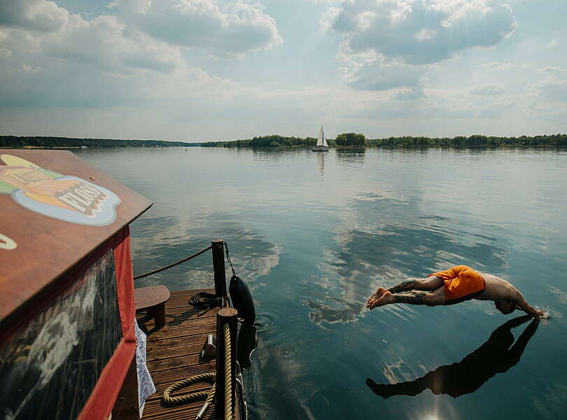 Floßtour auf dem Senftenberger See 