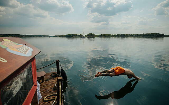 Floßtour auf dem Senftenberger See 