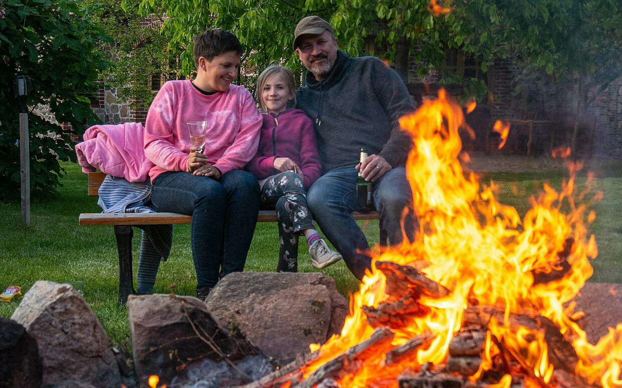 Lagerfeuerstimmung auf dem Rüsterhof