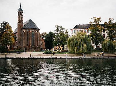 Blick Richtung St. Johannes Kirche in Brandenburg an der Havel