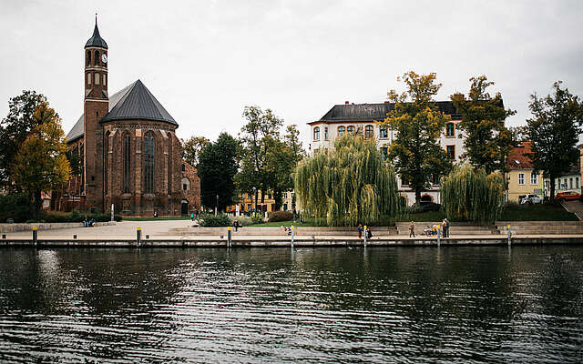 Blick Richtung St. Johannes Kirche in Brandenburg an der Havel