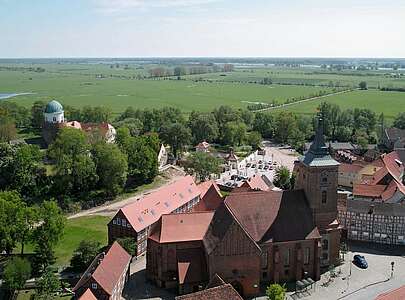 Blick über Altstadt und Burg Lenzen