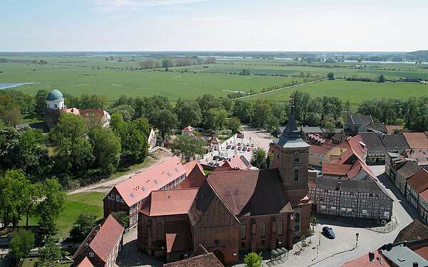 Blick über Altstadt und Burg Lenzen